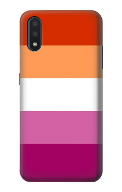 S3887 Drapeau de la fierté lesbienne Etui Coque Housse pour Samsung Galaxy A01