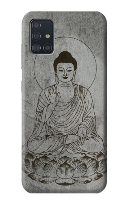 S3873 Dessin au trait Bouddha Etui Coque Housse pour Samsung Galaxy A51