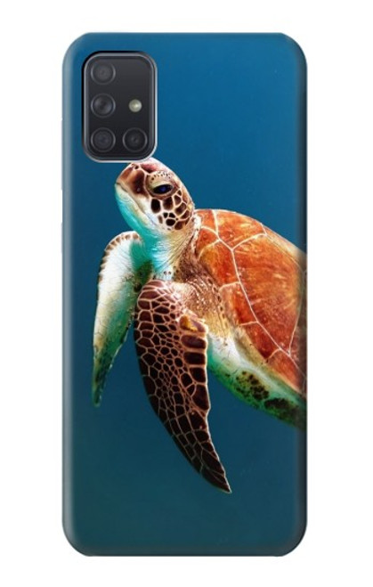 S3899 Tortue de mer Etui Coque Housse pour Samsung Galaxy A71