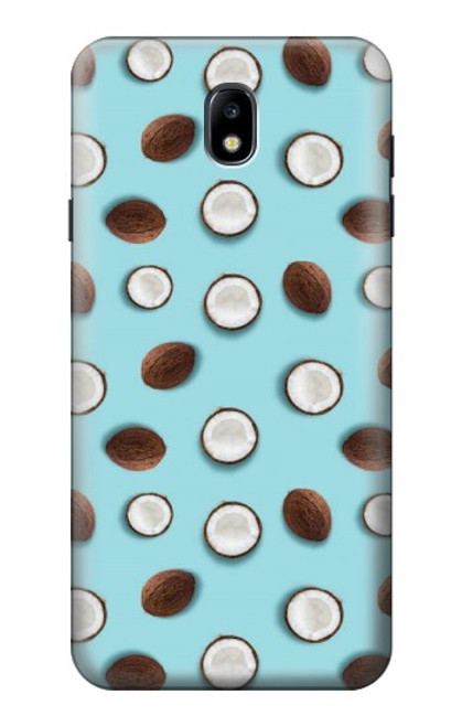 S3860 Motif à pois de noix de coco Etui Coque Housse pour Samsung Galaxy J7 (2018), J7 Aero, J7 Top, J7 Aura, J7 Crown, J7 Refine, J7 Eon, J7 V 2nd Gen, J7 Star