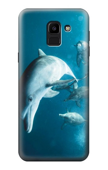 S3878 Dauphin Etui Coque Housse pour Samsung Galaxy J6 (2018)