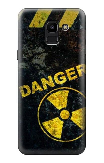 S3891 Risque nucléaire Danger Etui Coque Housse pour Samsung Galaxy J6 (2018)