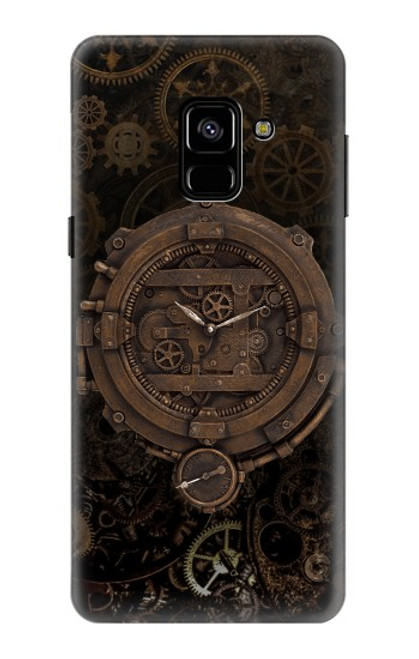 S3902 Horloge Steampunk Etui Coque Housse pour Samsung Galaxy A8 (2018)