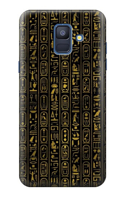 S3869 Hiéroglyphe égyptien antique Etui Coque Housse pour Samsung Galaxy A6 (2018)