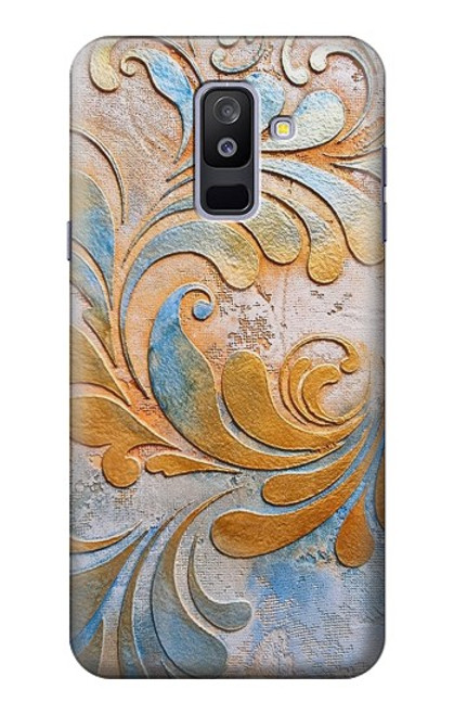 S3875 Tapis vintage en toile Etui Coque Housse pour Samsung Galaxy A6+ (2018), J8 Plus 2018, A6 Plus 2018