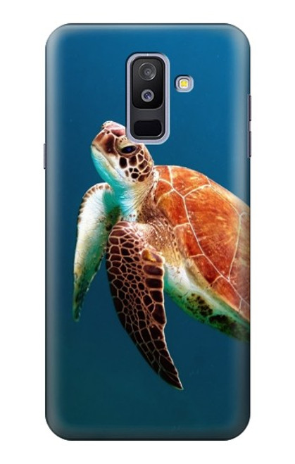 S3899 Tortue de mer Etui Coque Housse pour Samsung Galaxy A6+ (2018), J8 Plus 2018, A6 Plus 2018