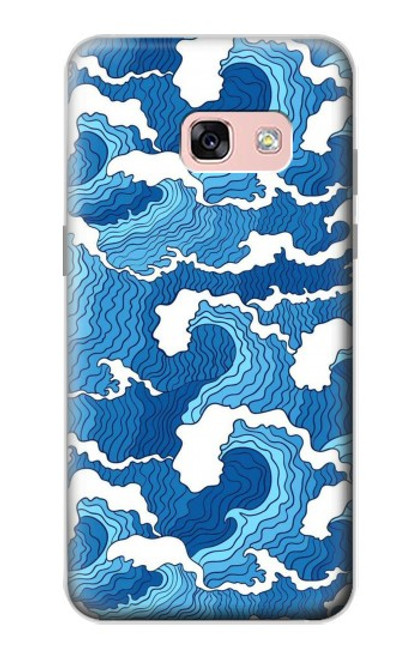 S3901 Vagues esthétiques de l'océan de tempête Etui Coque Housse pour Samsung Galaxy A3 (2017)