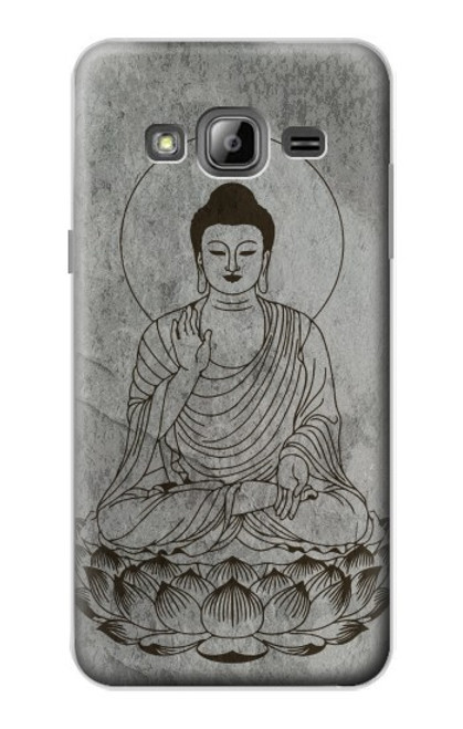 S3873 Dessin au trait Bouddha Etui Coque Housse pour Samsung Galaxy J3 (2016)