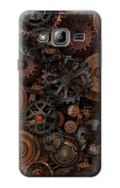 S3884 Engrenages Mécaniques Steampunk Etui Coque Housse pour Samsung Galaxy J3 (2016)