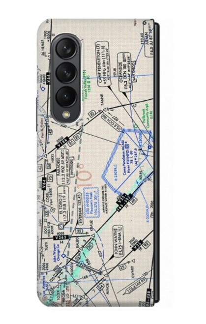 S3882 Carte de vol en route Etui Coque Housse pour Samsung Galaxy Z Fold 3 5G