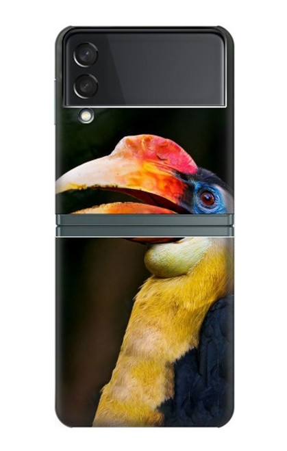 S3876 Calao coloré Etui Coque Housse pour Samsung Galaxy Z Flip 3 5G