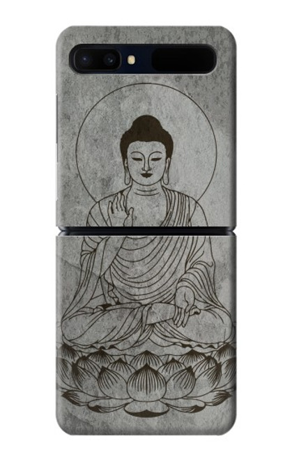 S3873 Dessin au trait Bouddha Etui Coque Housse pour Samsung Galaxy Z Flip 5G