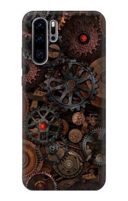 S3884 Engrenages Mécaniques Steampunk Etui Coque Housse pour Huawei P30 Pro