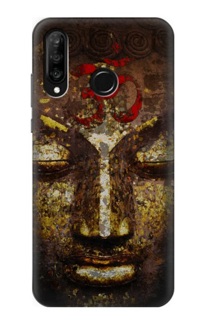 S3874 Symbole Ohm du visage de Bouddha Etui Coque Housse pour Huawei P30 lite