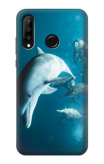 S3878 Dauphin Etui Coque Housse pour Huawei P30 lite