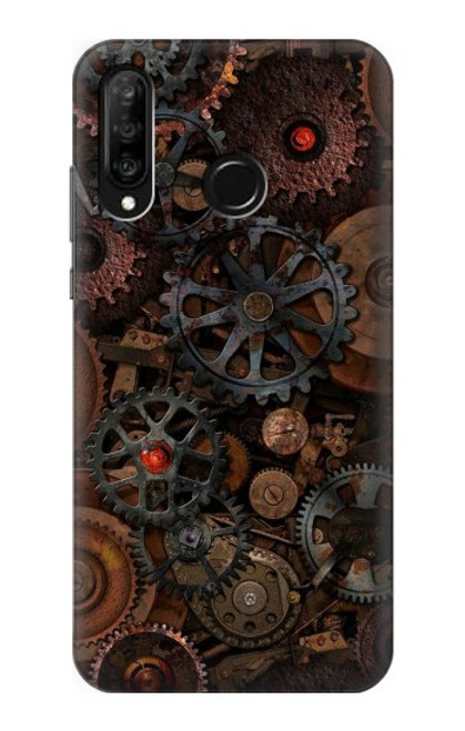 S3884 Engrenages Mécaniques Steampunk Etui Coque Housse pour Huawei P30 lite