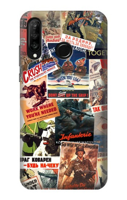 S3905 Affiche vintage de l'armée Etui Coque Housse pour Huawei P30 lite