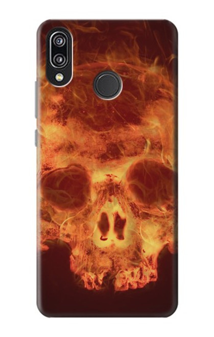 S3881 Crâne de feu Etui Coque Housse pour Huawei P20 Lite