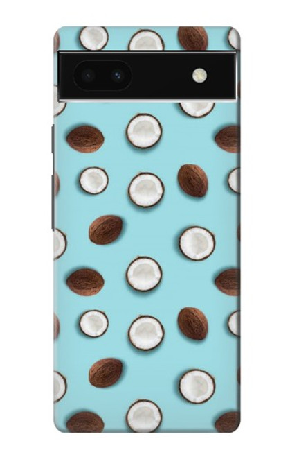 S3860 Motif à pois de noix de coco Etui Coque Housse pour Google Pixel 6a