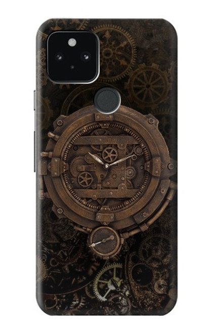 S3902 Horloge Steampunk Etui Coque Housse pour Google Pixel 5