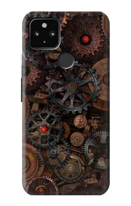 S3884 Engrenages Mécaniques Steampunk Etui Coque Housse pour Google Pixel 4a 5G