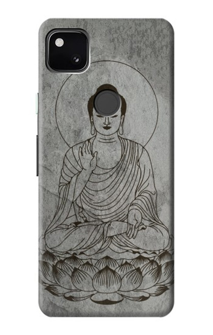 S3873 Dessin au trait Bouddha Etui Coque Housse pour Google Pixel 4a