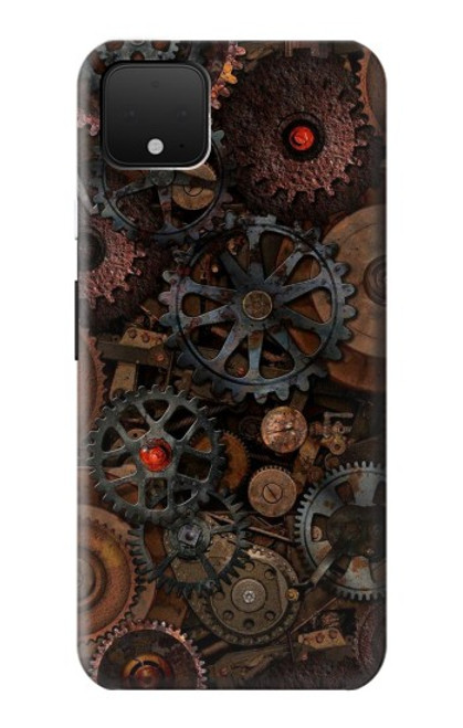 S3884 Engrenages Mécaniques Steampunk Etui Coque Housse pour Google Pixel 4