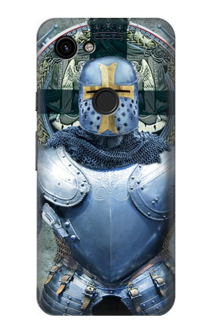 S3864 Templier Médiéval Chevalier Armure Lourde Etui Coque Housse pour Google Pixel 3a