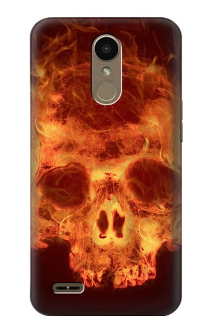 S3881 Crâne de feu Etui Coque Housse pour LG K10 (2018), LG K30