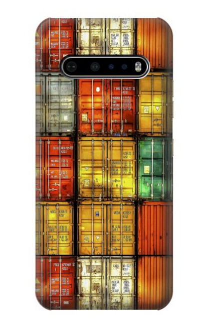 S3861 Bloc de conteneur coloré Etui Coque Housse pour LG V60 ThinQ 5G