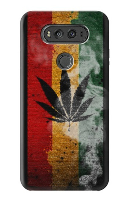 S3890 Drapeau Rasta Reggae Fumée Etui Coque Housse pour LG V20