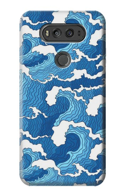 S3901 Vagues esthétiques de l'océan de tempête Etui Coque Housse pour LG V20