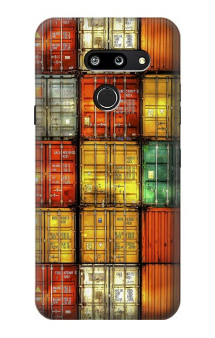 S3861 Bloc de conteneur coloré Etui Coque Housse pour LG G8 ThinQ