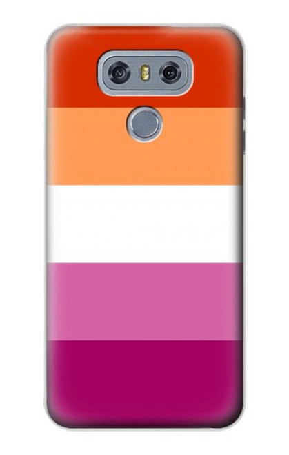 S3887 Drapeau de la fierté lesbienne Etui Coque Housse pour LG G6