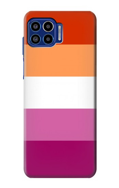 S3887 Drapeau de la fierté lesbienne Etui Coque Housse pour Motorola One 5G