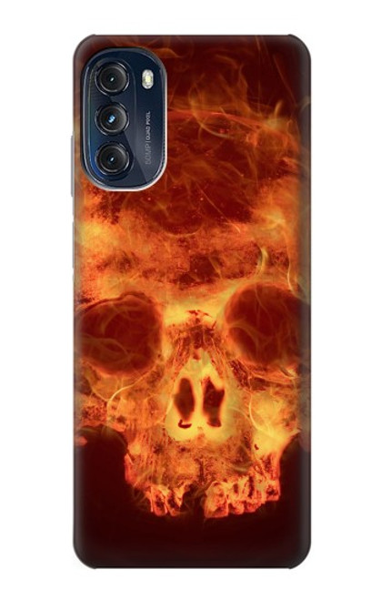 S3881 Crâne de feu Etui Coque Housse pour Motorola Moto G (2022)