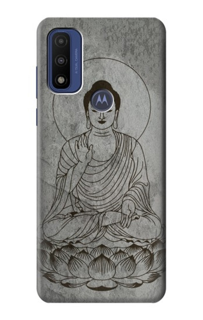 S3873 Dessin au trait Bouddha Etui Coque Housse pour Motorola G Pure