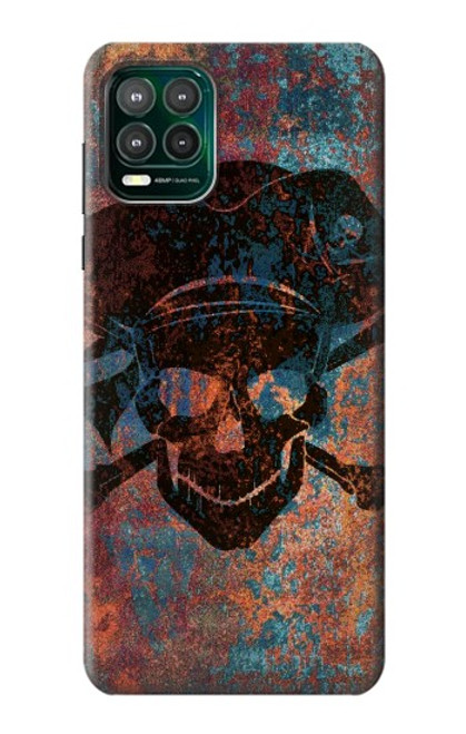 S3895 Pirate Crâne Métal Etui Coque Housse pour Motorola Moto G Stylus 5G