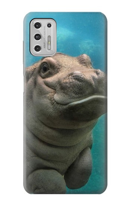 S3871 mignon, bébé, hippopotame, hippopotame Etui Coque Housse pour Motorola Moto G Stylus (2021)