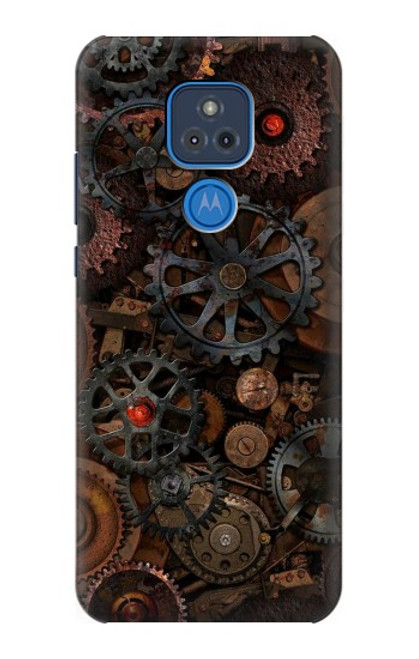 S3884 Engrenages Mécaniques Steampunk Etui Coque Housse pour Motorola Moto G Play (2021)