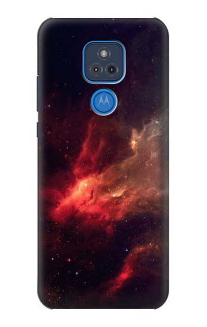 S3897 Espace nébuleuse rouge Etui Coque Housse pour Motorola Moto G Play (2021)