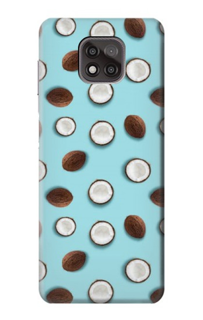 S3860 Motif à pois de noix de coco Etui Coque Housse pour Motorola Moto G Power (2021)