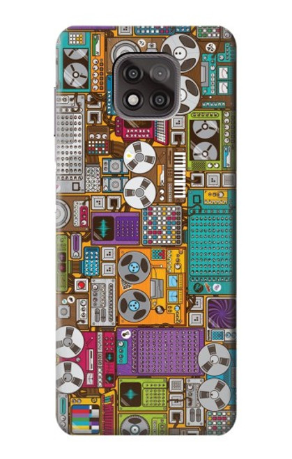 S3879 Griffonnage de musique rétro Etui Coque Housse pour Motorola Moto G Power (2021)