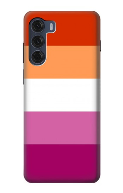 S3887 Drapeau de la fierté lesbienne Etui Coque Housse pour Motorola Moto G200 5G