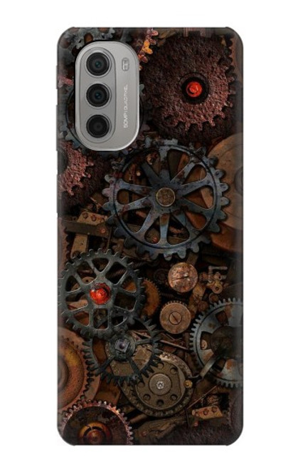 S3884 Engrenages Mécaniques Steampunk Etui Coque Housse pour Motorola Moto G51 5G