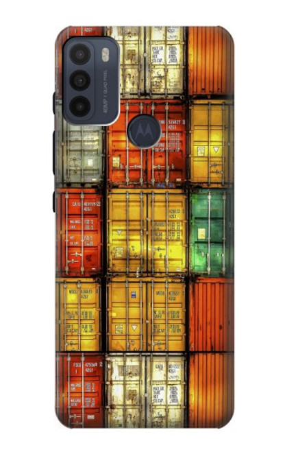 S3861 Bloc de conteneur coloré Etui Coque Housse pour Motorola Moto G50