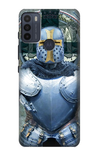 S3864 Templier Médiéval Chevalier Armure Lourde Etui Coque Housse pour Motorola Moto G50