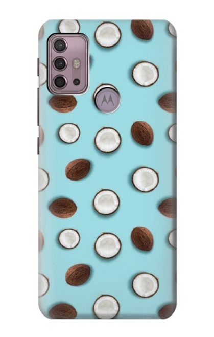 S3860 Motif à pois de noix de coco Etui Coque Housse pour Motorola Moto G30, G20, G10