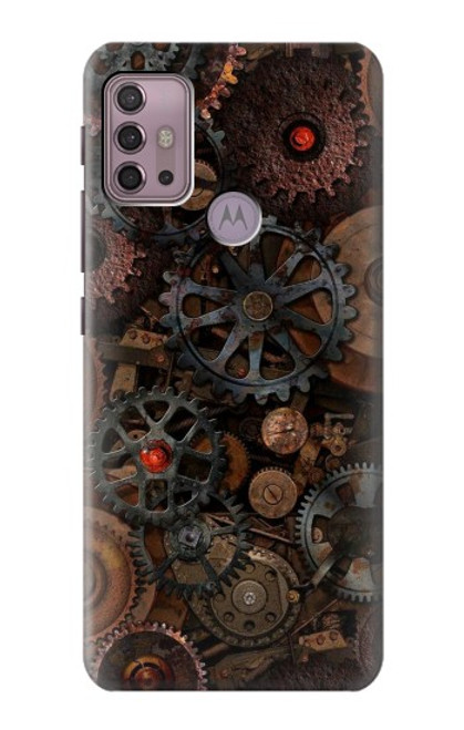 S3884 Engrenages Mécaniques Steampunk Etui Coque Housse pour Motorola Moto G30, G20, G10