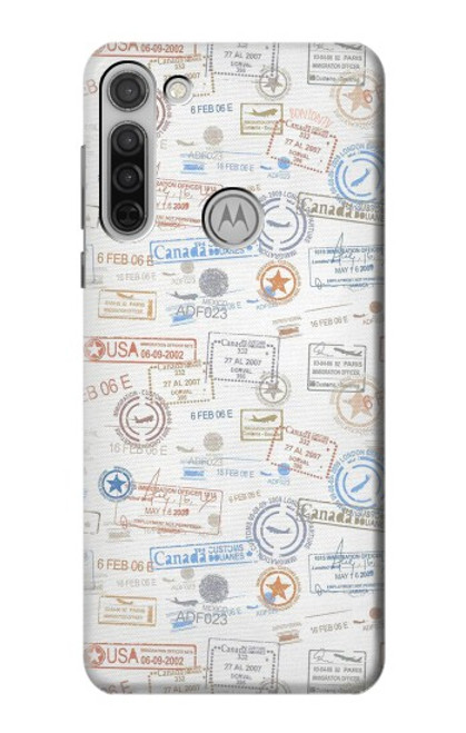 S3903 Timbres de voyage Etui Coque Housse pour Motorola Moto G8